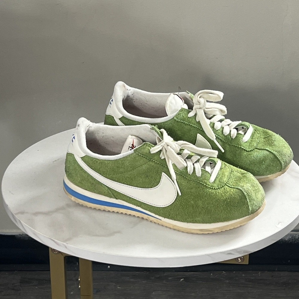 Nike Vintage Cortez Green Suede Sneaker Shoes Size US8